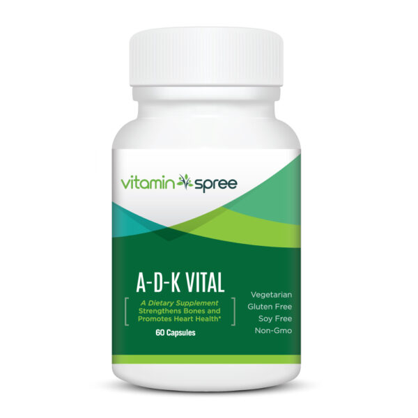 ADK Supplement for Strong Resilient Bones Optimizes Calcium Metabolism with Vitamins A D K2 MK-7 Promotes Heart Health and Immune Function Supports Bone Remodeling and Durability