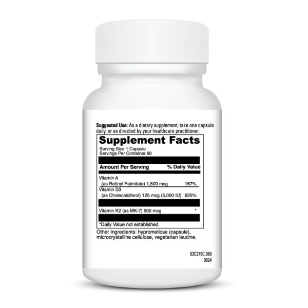 ADK Supplement for Strong Resilient Bones Optimizes Calcium Metabolism with Vitamins A D K2 MK-7 Promotes Heart Health and Immune Function Supports Bone Remodeling and Durability - Image 2