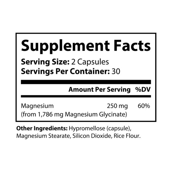 Magnesium Glycinate Supplement Muscle Cramps Sleep Support Stress Reduction - Image 7