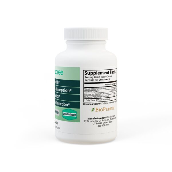 Vitamin K2 + D3 Supports Bone Health, Immune System, Calcium Absorption - Image 3