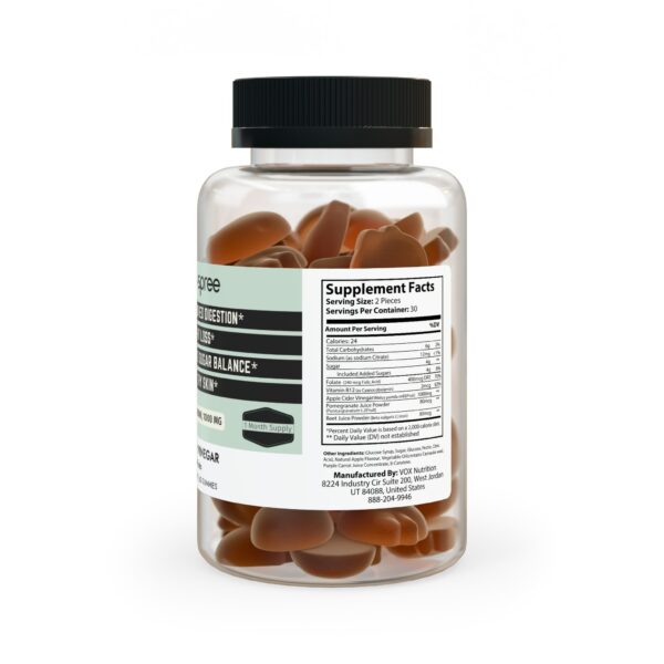 Apple Cider Vinegar Gummies  Helps Digestion, Weight Support, Detox - Image 3