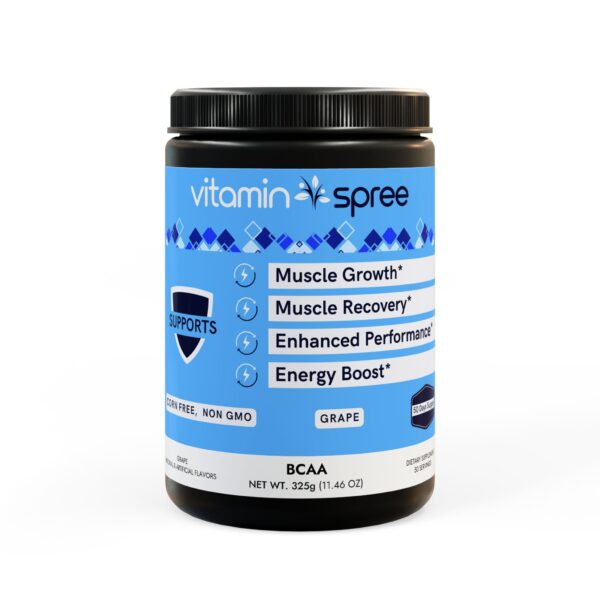 BCAA Supplement for Muscle Recovery, Energy, Endurance Support Grape Flavor