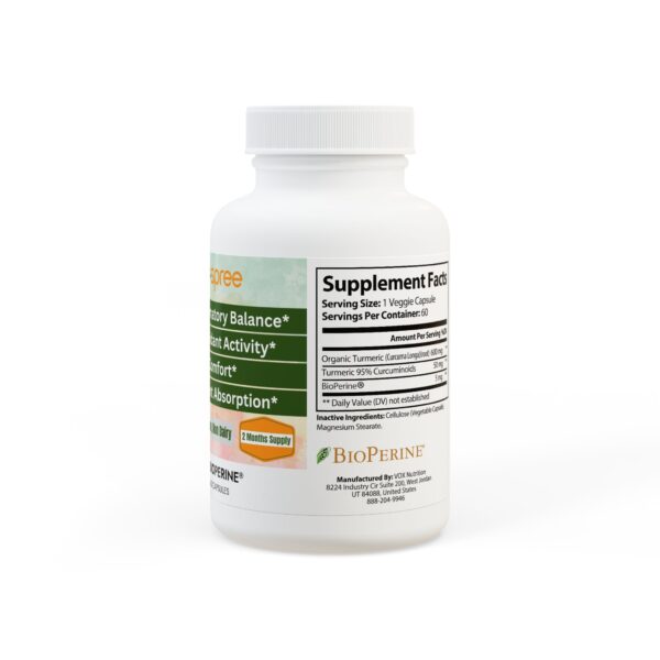 Turmeric with BioPerine® for Supporting Joint Health, Inflammation, Absorption - Image 3