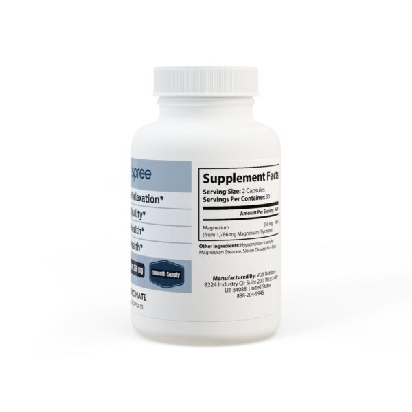 Magnesium Glycinate Supplement Muscle Cramps Sleep Support Stress Reduction - Image 3